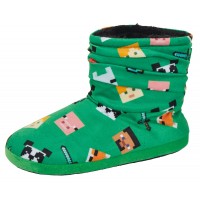 Minecraft Slouch Slipper Boots Kids Creeper Gamer Fleece Slippers House Shoes