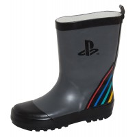Boys Playstation Rubber Wellingtons Kids Gamer Wellington Boots Rain Wellies