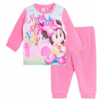 Baby Girls Disney Minnie Mouse Fleece Pyjamas Toddlers Twosie Lounge Set Pjs