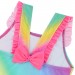 Girls Swimming Costume - Rainbow Unicorn