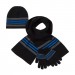 Boys Striped Woolly Hat + Scarf + Gloves Winter Warm Set Kids Xmas Gift Size
