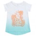 Girls 3 Pack Dip Dye T-Shirts Kids Slogan Short Sleeved Top Tees Summer Age Size