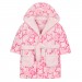Baby Fleece Dressing Gown - Pink Star