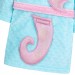 Girls Novelty 3D Seahorse Hooded Fleece Dressing Gown Kids Plush Bathrobe Gift