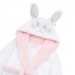 Girls Novelty 3D Bunny Rabbit Hooded Fleece Dressing Gown Kids Plush Bathrobe
