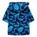 Boys Dinosaur Bones Robe Hooded Fleece Dressing Gown Kids Novelty Bathrobe Gift