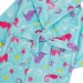 Girls Seahorse Hooded Fleece Dressing Gown Kids Soft Plush Bathrobe Gift Size