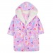 Girls Novelty Unicorn Robe Kids Hooded Fleece Dressing Gown Bathrobe Gift Size