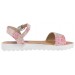 Girls Floral Spoer Sandals - Pink
