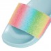 Girls Rainbow Glitter Sliders
