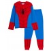 Boys Marvel Spiderman Dress Up Pyjamas Kids Novelty Full Length Pj Set Nightwear