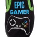 Boys Epic Gamer Slippers Kids Gaming Twin Gusset Slip On Mule House Shoes Size