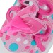 Girls Easy Fasten Polka Dot Flamingo Canvas Pumps Shoes