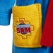 Boys Fireman Sam Hooded Fleece Dressing Gown Kids Dress Up Plush Bath Robe Size