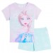 Disney Frozen Girls Short Pyjamas Kids Elsa Shortie Pjs For Girls Nightwear Set